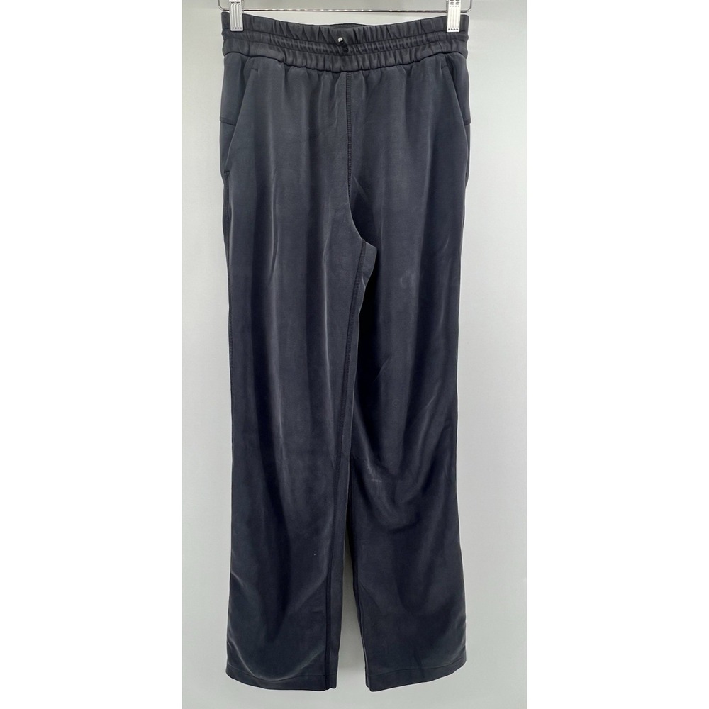Lululemon Softstreme High Rise Pants Black Dark Gray 4 LW5EGTS 27/31.5